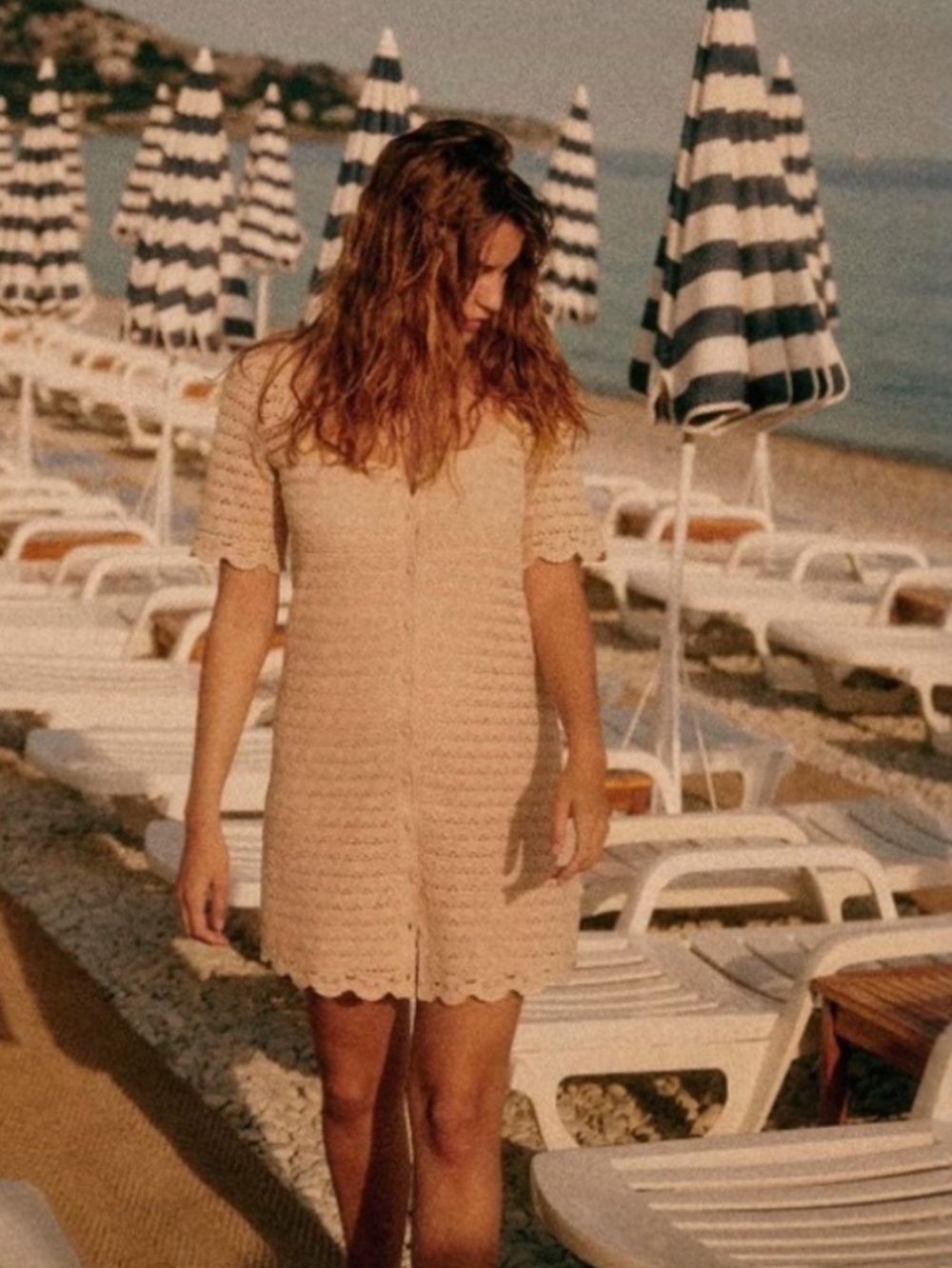 New Sezane Cassey Beige Knit
Beach Dress.